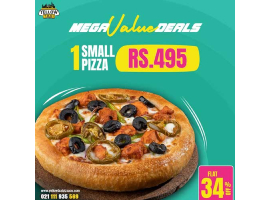 Yellow Taxi Pizza Co.Mega Value Deal 1 For Rs.495/-